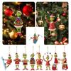2025 Nuevo Monstruo de Pelo Verde Decoración Navideña Adornos Colgantes Dibujos Animados Colgante para Árbol de Navidad Decoración Interior para Coche Navideño