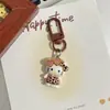 Lanyard Colgante Lindo de Resina de Dibujos Animados para Niña Correa para Teléfono Conejo Estampado de Leopardo kt Llavero de Niña Colgante para Bolso Transfronterizo