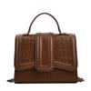 Bolso cruzado nuevo de 2023, moderno bolso de mujer de un solo hombro, estilo occidental, bandolera sencilla de color sólido con cadena, bolso cuadrado pequeño.