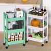 Carrito de Almacenamiento de Plástico Engrosado para Cocina, Dormitorio y Baño
