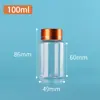 Botellas Dispensadoras de Tapa Dorada de 15/20/30/80ml, Botellas Selladas de Diámetro Grande para Productos de Cuidado de la Salud y Mascotas, Botellas Selladas de Grado Alimenticio