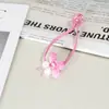 Estilo Coreano Flor Colorida de Cristal Elástico de Borracha Faixa de Cabelo para Meninas Corda de Cabelo Colorida em Degradê Faixa de Cabeça de Alta Elasticidade Adorável Acessório de Cabelo Trançado