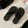 Sandalias de Tanga Ligeras Planas Cómodas de Gama Alta Color Sólido Estilo Perezoso de Verano para Mujer Chanclas de Chancla de Moda para Usar al Aire Libre