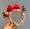 Tiara de Natal para Adultos e Crianças, Acessórios de Cabelo com Galhos para Fantasia de Feriado, Fivela Decorativa Brilhante de Rena para Cabelo de Celebridade da Internet