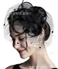 Diadema Europea y Americana de Malla Nueva con Flores y Plumas para Fiesta de Té, Fiesta, Carreras de Caballos, Accesorios para el Cabello de Novia