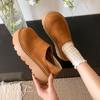 Sapatos Birkenstock de Sola Grossa Femininos para Pessoas Baixas Aumentarem a Altura, Novo Estilo Primavera e Outono 2025, Mocassins Fashion Feios e Fofos de Dedo Grande