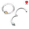 Anillo de nariz de titanio G23 incrustado con circonita Aobao anillo cerrado cuerpo de aleación de titanio joyería para piercing corporal anillo cerrado anillo de cierre