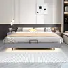 Estructura de Cama Tatami Flotante con Base de Listones, Estructura de Cama Doble Simple Moderna sin Cabecero, Hecha de Madera Maciza para Apartamentos Pequeños