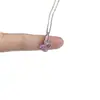 Lindo Collar de Conejo de Cristal Rosa Año del Conejo para Mujer Lujo Ligero Dulce Accesorios de Alta Gama Cadena para Clavícula del Zodiaco Conejo de Este Año