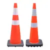 Cone de Estrada de PVC com Anel de Levantamento, Cone de Trânsito Refletivo, Cone de Advertência, Cone de Trânsito de Rodovia Publicitário, Cone de Sorvete de 70cm, Bloqueio de Estrada Anticolisão