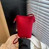Bolsa Pequena de Couro Macio com Padrão Lichia para Mulheres, Nova Moda Primavera e Outono 2026 Estilo de Luxo Bolsa de Celular de Ombro, Bolsa Transversal Simples