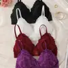 Nuevo Sujetador Sexy de Encaje Ropa Interior sin Marcas con Almohadilla en el Pecho Sujetador Push-up con Broche Hermosa Espalda Base Triángulo Taza Ropa Interior