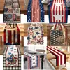 Aniversario del Día de la Independencia Nuevo Amazon Transfronterizo Antideslizante Tela de Lino Retro Bandera de Mesa Comedor Manteles Individuales Cocina Paquete