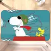Novo tapete de banheiro de terra de diatomáceas do Snoopy, design de desenho animado, absorvente, antiderrapante e durável para uso em frente ao vaso sanitário, resistente à sujeira e ao desgaste
