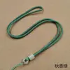 Colgante Circular Minimalista Tejido a Mano Hebilla de Seguridad Cordón para el Cuello Jade Hetian Jadeíta Collar con Cordón Cordón