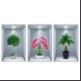 Pegatina de pared con marco de fotos 3D de simulación de flores y plantas verdes, para dormitorio, sala de estar, TV, fondo, autoadhesiva