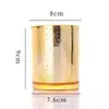 Copo de Vela Perfumada Galvanizado em Estoque, Suporte de Vela Estrelado de Vidro Dourado, Presente de Aniversário, Ornamento de Fragrância para Decoração de Casa