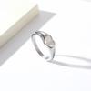 Anillo de acero de titanio con estilo frío y sencillo transfronterizo para mujer, anillo liso brillante con forma de corazón, pulsera de moda para viajeros