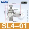 Válvula de Control de Velocidad de Giro Rápido Niquelada en Cobre Válvula de Aceleración Tuerca de Bloqueo Sl Conector Neumático Control de Velocidad Unidireccional Conector Rápido para Tubo Grande de PU
