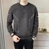 [Destacado] Camiseta de manga larga para hombre, diseño estampado de moda, prenda exterior de otoño/invierno, sudadera para hombre, estilo juvenil, adecuada para usar en capas