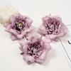 Flor de Rosa China Simulada de 9 cm para Manualidades, Flor para el Cabello Hecha a Mano, Ramillete, Adorno para la Cabeza, Accesorios para Enamorados, Set de Boda, Accesorios para Sesión de Fotos