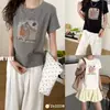Camiseta Blanca de Manga Corta con Cuello Redondo y Estampado de Alta Gama para Mujer, Verano Ajustada, Versátil, Casual, Sencilla, Hombro Normal, Ligera
