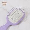 Peine de Cojín de Aire de Paja de Trigo Color Caramelo Lindo Mini Portátil Peine Alisador de Cabello Peine de Bolsa de Aire para Masaje en Casa de Mujeres