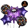 Novo Conjunto de Balões de Halloween Festa de Halloween Esqueleto Abóbora Cena Decoração de Terror Balão de Folha de Alumínio Conjunto de Cinco Peças