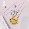 Colar de Pérolas com Pingente de Veado de Nove Cores em Escultura de Esmalte Dourado Antigo, Corrente para Suéter com Pingente Colorido de Luxo Leve para Mulheres