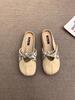 Sapatos Mary Jane Vintage Estilo Mori de Uma Tira Altura Interna Aumentando a Altura Bico Salie Combina com Tudo Não Cansam Sapatos de Balé de Camurça Sapatos de Camada Única Chinelos