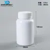 Fabricante Botella de Plástico 200cc Botella de Boca Ancha PET Sellada Botella de Embalaje para Líquidos Sólidos Polvo Sub-Embalaje Botella para Tabletas Cápsulas