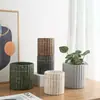 Maceta de cerámica, estilo europeo, para uso doméstico, interior, blanca, de alta gama, tamaño pequeño, para plantas verdes, plantas en maceta y orquídeas, adorno decorativo especializado