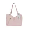 Bolsa tote plissada de nicho estilo coreano para mulheres, novo modelo de verão 2026, bolsa de grande capacidade para estudantes universitários, bolsa de ombro para o dia a dia