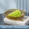 Placa de Frutas Transparente Doméstica de Luxo Leve com Alto Valor de Cor Plástico Placa de Frutas Placa de Comida Resistente a Quedas PET Cristal de Diamante Placa de Frutas