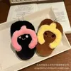 Lindo Peluche Llavero de Pantufla Juguete de Dibujos Animados Colgante para Bolso de Niña Adorno Divertido de Chancla Regalo