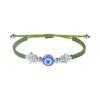 Pulsera Mal de Ojo Pulsera Ojo de Fátima Ojo del Diablo Pulsera para Mujer Tejida a Mano Ajustable Estilo Casual Simple