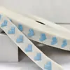 Cinta de jacquard con patrón de espiga y corazón de algodón puro de 1.5 cm para empaque de regalos florales, bolsas y accesorios de decoración de ropa