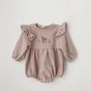 Liquidación de Tallas Descontinuadas 5: Ropa Coreana de Otoño para Niños, Lindo Mameluco de Bebé con Ciervo y Volantes Florales