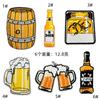 Bordado de computador Zhangzi Cloth Sticker Cartoon Beer Patch Hot Melt Adhesive em estoque Acessórios de vestuário Desconto Atacado Bordado