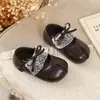 Colección Otoño 2026: Zapatos de Princesa con Lazo de Moda para Bebés Niñas, Zapatos de Cuero Suave Estilo Coreano de Princesa, Zapatos de Cuero con Encaje para Niños