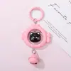 Anel de Peixe Criativo Pingente de Chaveiro Gatinho com Sino Pintado DIY Encanto de Bolsa Fofo Feito à Mão Pingente de Chaveiro de Miçangas Perler