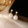 Pendientes de Plata Pura S925 Estilo Vintage con Perla y Circonita para Mujer, Nuevos Pendientes de Lujo de Gama Alta con Diseño Único al por Mayor