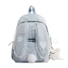Mochila Muy Atractiva y Linda con Orejas de Conejo para Niñas, Estilo Coreano con Adorno de Encaje de Puntos, Mochila para Estudiante de Secundaria, Mochila Escolar