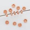 Ouro 18K cravejado com diamantes padrão de costura hexagonal espaçadores contas soltas contas combinando diy miçangas feitas à mão acessórios com miçangas