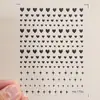Redanco 5D Embaixado Ins Celebridade da Internet Desenho Animado Adesivos para Unhas Coração Preto Diário Adesivos 3D para Unhas He1754