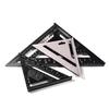 Régua Triangular Métrica Britânica 90 Graus Base Larga Quadrada Espessada Régua de Liga de Alumínio Placa Triangular Régua de Ângulo Reto para Marcenaria Régua Quadrada Especial