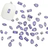 Atacado Roxo Zircônia 5A Borda Chanfrada Pedras de Strass para Nail Art Strass Irregulares Brilhantes da Moda Fundo Plano Pedras de Strass Gota Marquise Decorações para Unhas