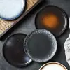 Prato de Bife Transfronteiriço Prato de Comida Ocidental Prato de Jantar Doméstico Prato Raso ins Prato de Espaguete Cerâmico Utensílios de Mesa Japoneses para Hotel Comercial