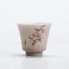 Taza de Té Cangyan Roja Pura Pintada a Mano Té Fu Color Bajo Esmalte Taza de Té Pequeña Juego de Té Kung Fu Taza Individual de Cerámica Vajilla para Literatos