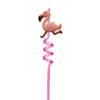 Novos Canudos Espirais Coloridos com Tema de Flamingo Festa Reutilizável Decoração de Canudos Adesivos Venda Direta da Fábrica